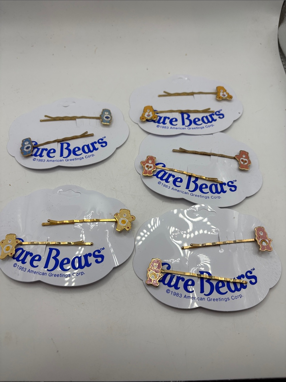 1983 Care Bears barbettes Hairpins